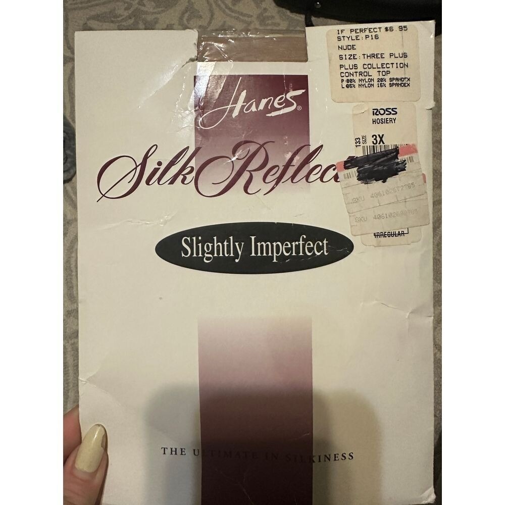 Hanes Silk Reflections Pantyhose Hosiery Stockings. 3X. NEW